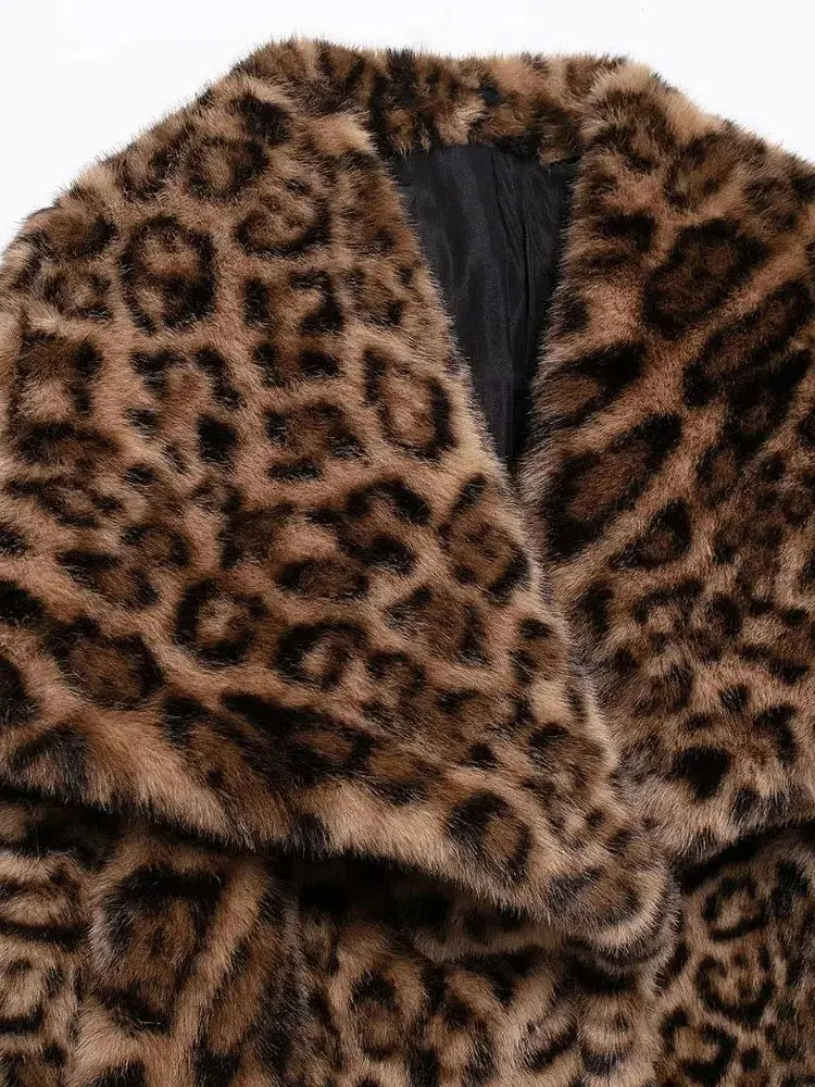 Leopard Faux Fur Coat