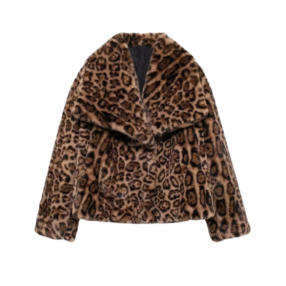 Leopard Faux Fur Coat