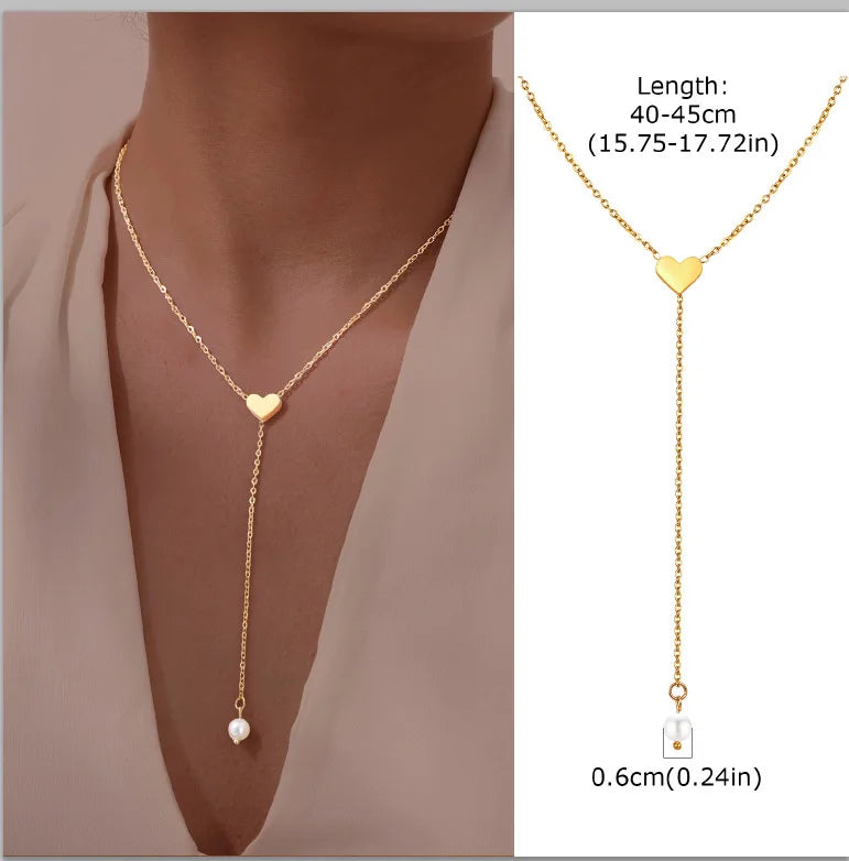 Stainless Steel Lariat Necklace