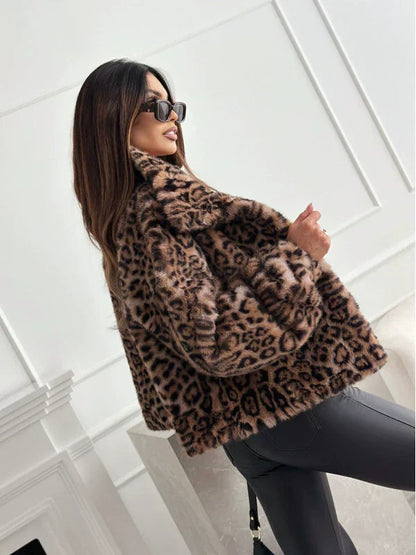 Leopard Faux Fur Coat