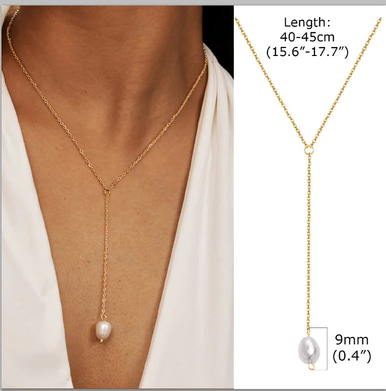 Stainless Steel Lariat Necklace