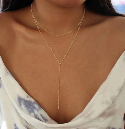 Stainless Steel Lariat Necklace