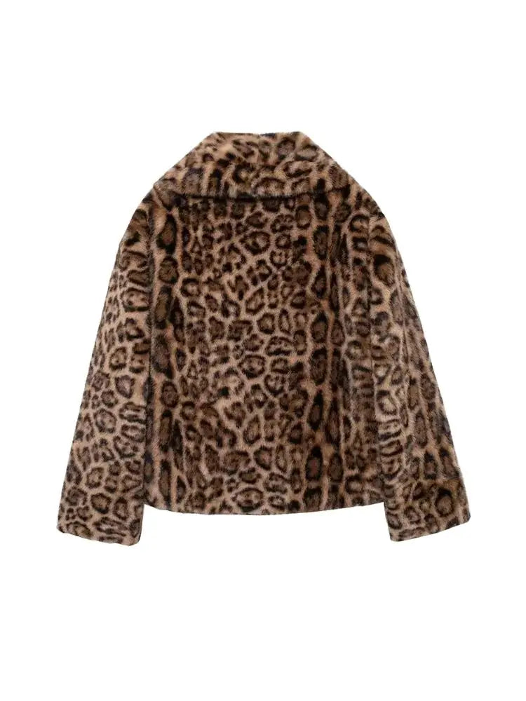 Leopard Faux Fur Coat