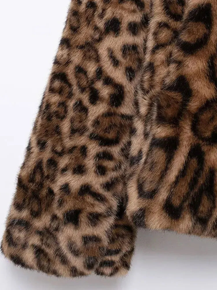 Leopard Faux Fur Coat