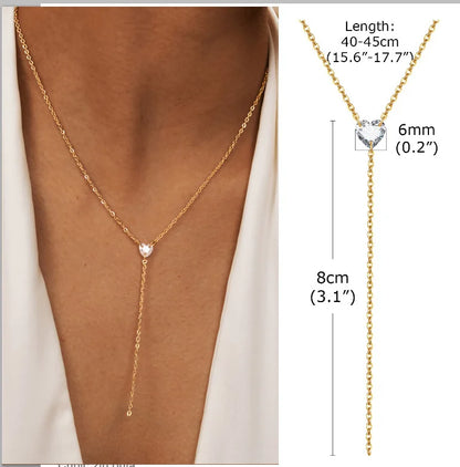 Stainless Steel Lariat Necklace