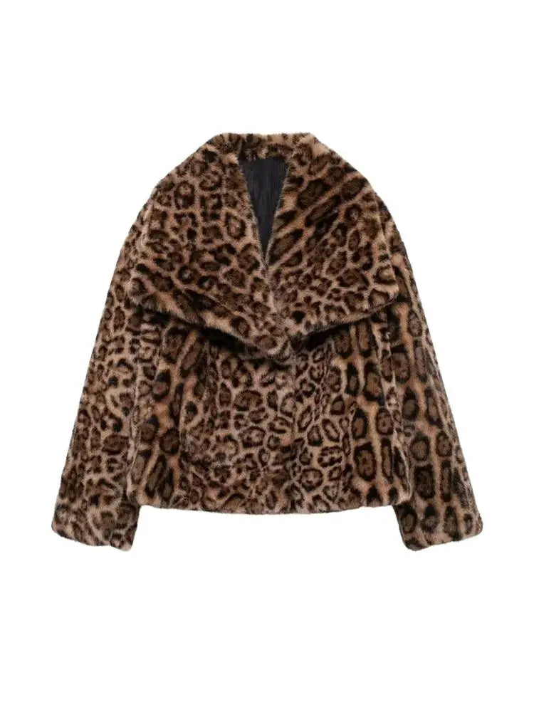 Leopard Faux Fur Coat