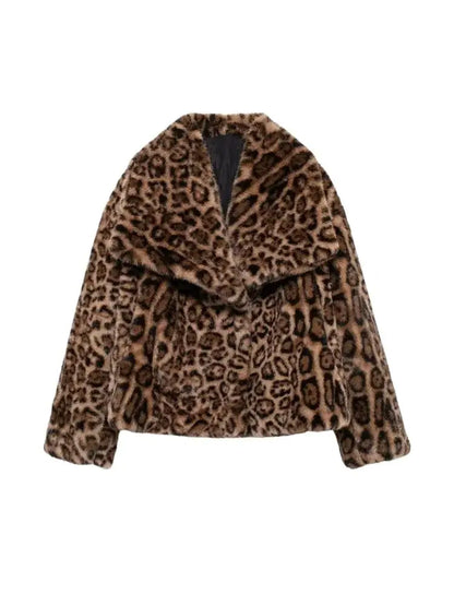 Leopard Faux Fur Coat
