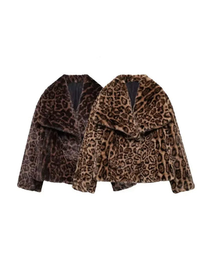 Leopard Faux Fur Coat
