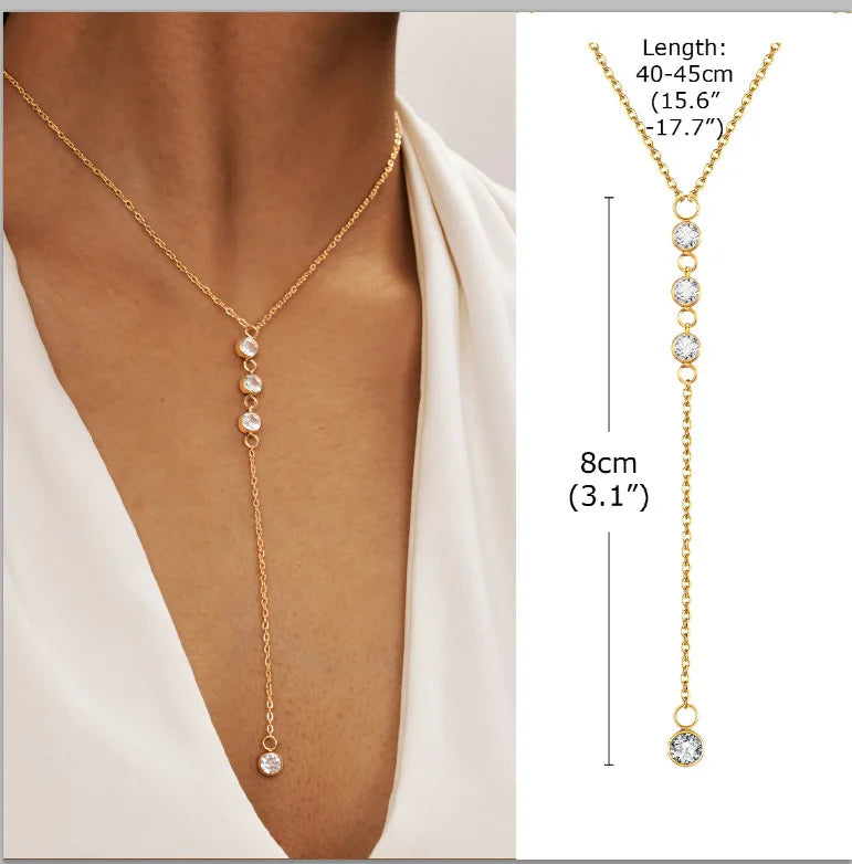 Stainless Steel Lariat Necklace