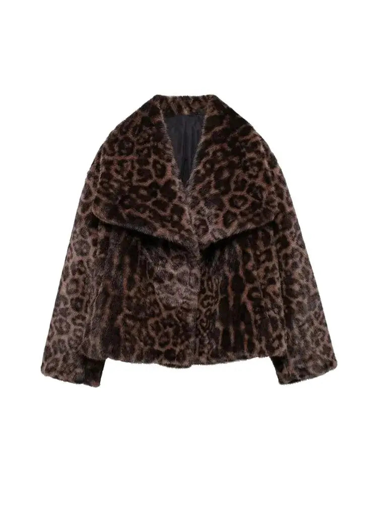 Leopard Faux Fur Coat